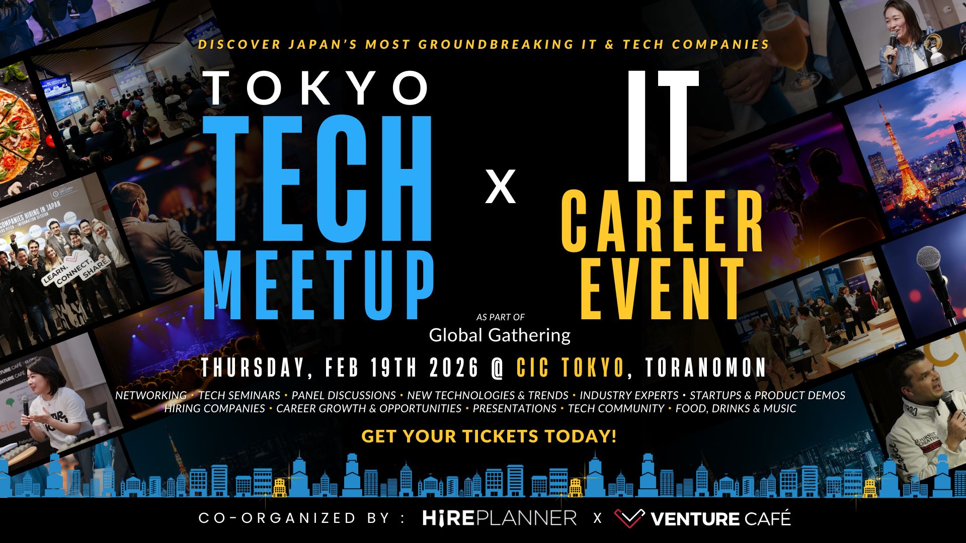 Venture Café Tokyo Partners with HirePlanner to Co-host Tokyo Tech Meetup & IT Career Event as Part of Global Gathering on February 19, 2026